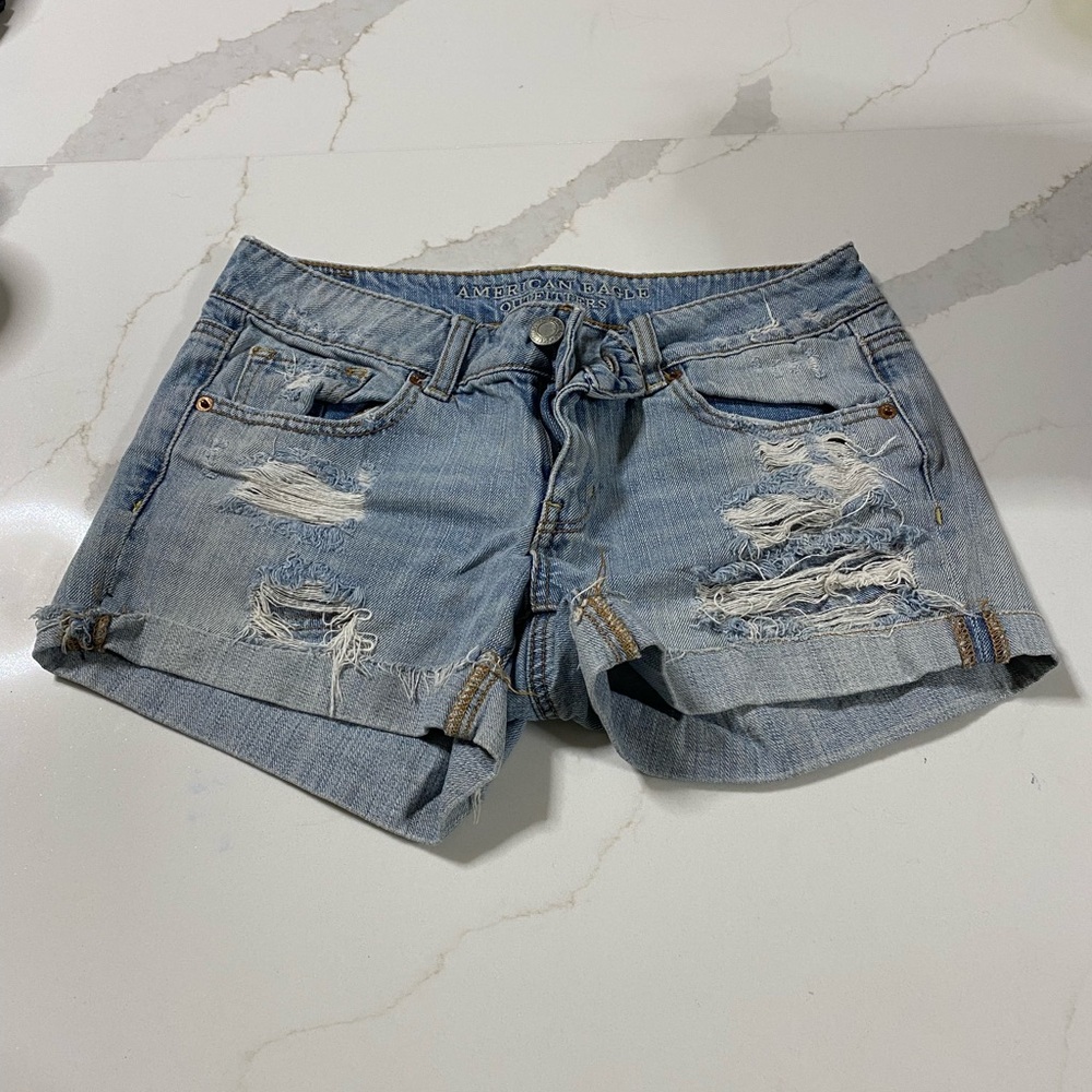 American Eagle Outfitters Light Blue Jean Shorts